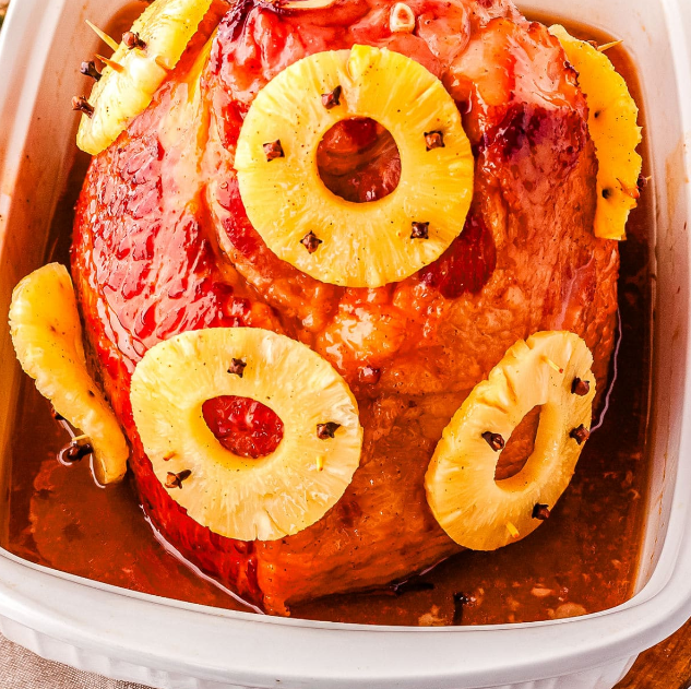Honey-Glazed Ham with Pineapple 